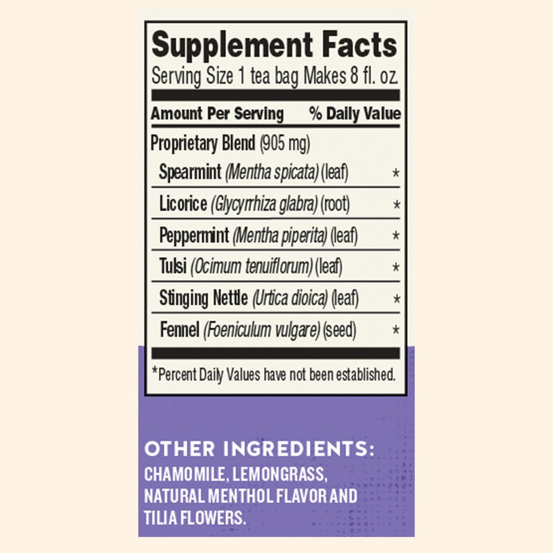 Celestial Seasonings Wellness Tea, Sleepytime Sinus Soother, 20 Count Box