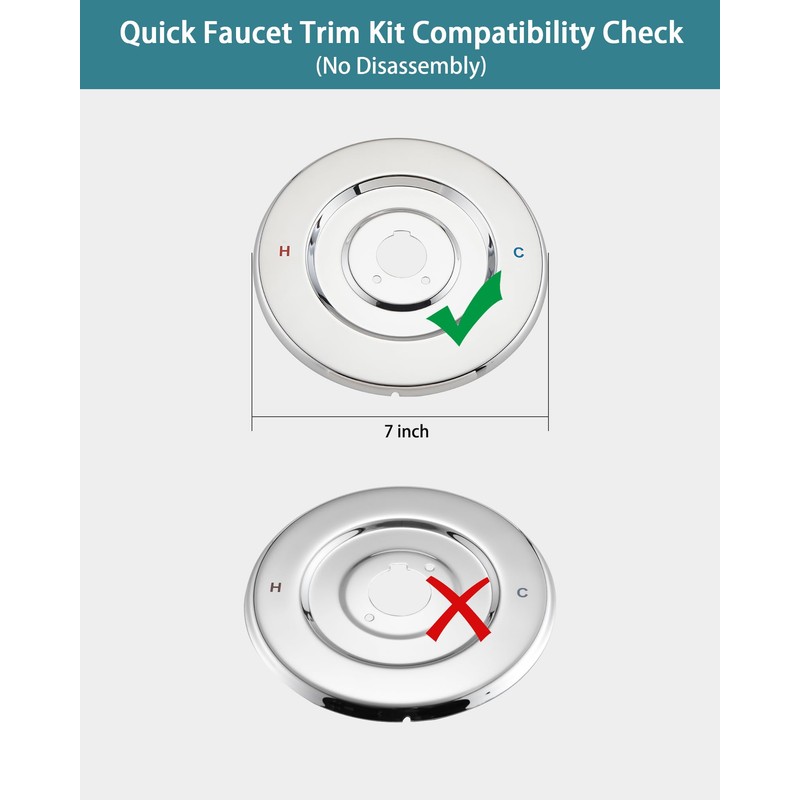 Replacement for Moen Fit Chateau Valve Shower Faucet Trim Kit
