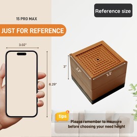 JONHWI Bed Risers, Furniture Raise Blocks, 3 inch Stilts Heavy Duty for Bed Couch Desk Sofa Table Lifts, Furniture Legs Lifters Support up to 1300 Lbs (Brown, 8 Pack Set)