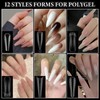 SUTOKAKA 288Pcs Polygel Nail Form Kit 12 Style 12 Sizes