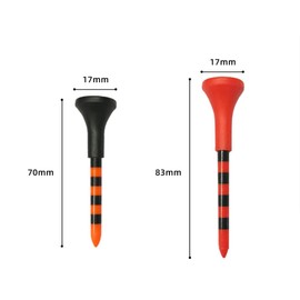 Golf Simulator Tees with Rubber Cushion Top, 20Pcs Rubber Cushion Top Plastic Golf Tees, 83mm and 70mm, Random Color ﻿