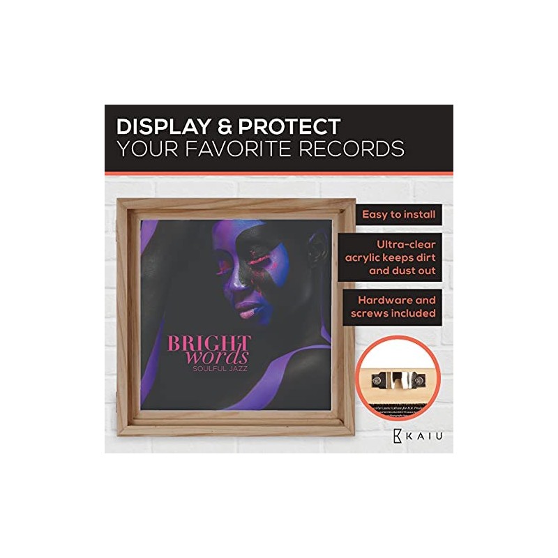 KAIU Vinyl Frame – Solid Wood and Clear Acrylic Wall