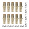 Antrader 10-Pack Straight Coupling Brass Hose Fitting, 1/2" x 1/2"