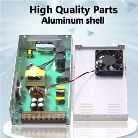 DC 60V 10A 600W Fuente Conmutada Transformador 220V CA-CC 60V 10A Fuente de Alimentación Adaptador para 60Volt Drive Sensor System Lamp Meter Controller Servos Electric Motor and More 60V Device