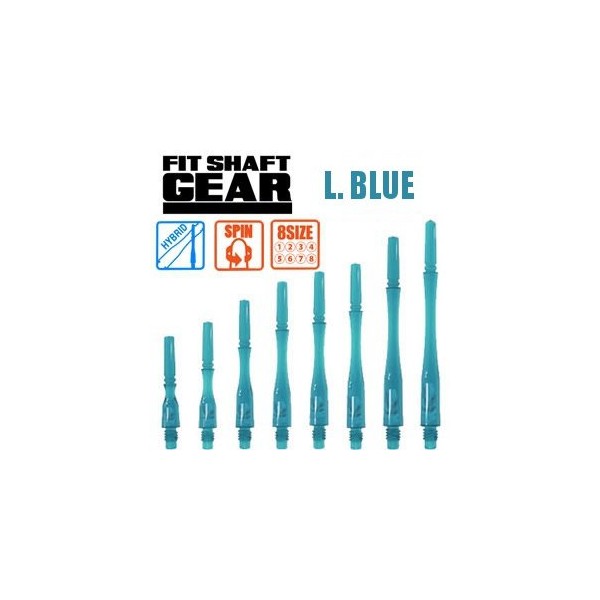 NineDartOut.us Light Blue Fit Shaft Gear - Hybrid Spinning (#6 Medium Plus (35.0mm))