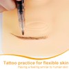 KEQAR Tattoo Practice Skin and Simulated Eyebrows and Eyelids Artificial