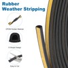 PATIKIL 40 ft D Shape Rubber Seal Strip, Self-Adhesive EPDM