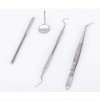 Herramienta dental, 3 juegos/9 espejos de boca de acero inoxidable,