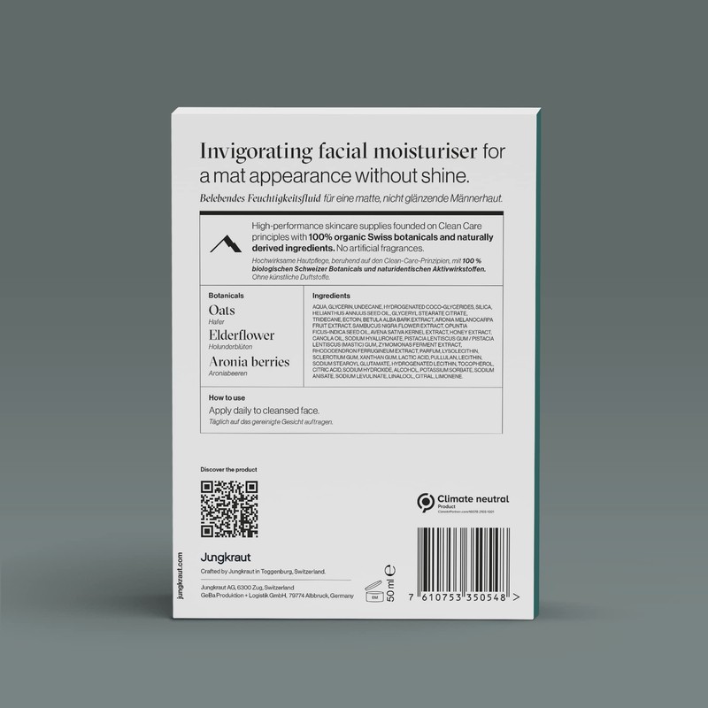 JUNGKRAUT Alpine Performance Face Fluid for Men, 1 x 50