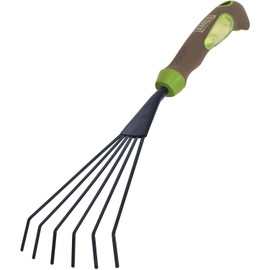 AMES 1985350 Hand Rake with Ergo Gel Grip, 11-Inch, Brown