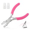 LEONTOOL Mini Flat Nose Pliers for Jewelry Making with 2