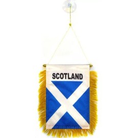 FI Scotland MINI BANNER FLAG GREAT FOR CAR & HOME WINDOW MIRROR HANGING 2 SIDE