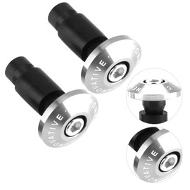 Tapa De Enchufe De Extremo De Barra, 22 Mm 7/8 Pulgadas Tapa Extremo Manillar Motocicleta Enchufe Deslizante Piezas Repuesto Motocicleta Para Carreras Atv(Plata)