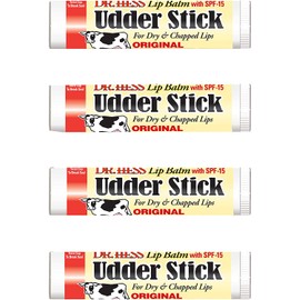 Dr Hess Udder Stick Lip Balm, Vanilla, 4 Count