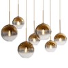 H XD GLOBAL Gradient Color Glass Pendant Light,Modern Glass Hanging