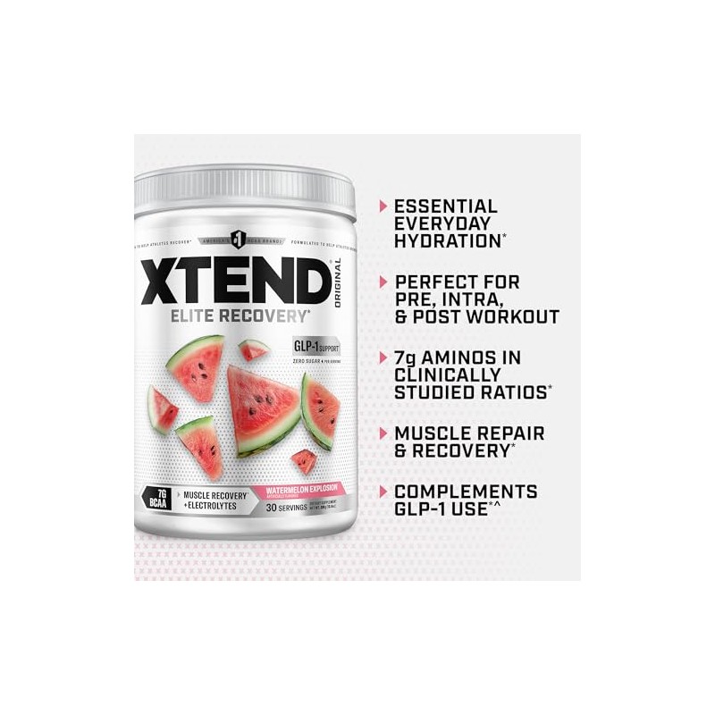 XTEND Original BCAA Sabor Sandía, 30 Servicios. Suplemento Alimenticio a