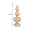 Toddmomy Wood Post Finial Topper 5.90X2.28In Unfinished Carved Stair Pillar
