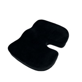 Bookishbunny Lumbar Back Cushion and Non Slip Seat Cushion (Black, Lumbar + Seat Cushion Set)