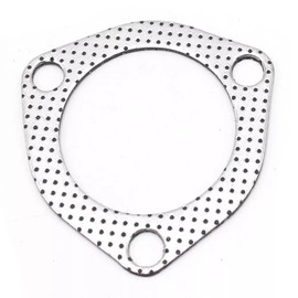 Yitoking 10-Pack Exhaust Gasket, 2.5 Inch 3-Bolt Flange, High Temperature Graphite with Steel Reinforcement