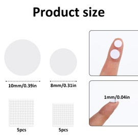 10 Sheet Foam Dots Double-Sided 1000 Pcs Round Adhesive 3D Craft Foam Tape for Scrapbooking Mini Foam Stickers for Art Crafts DIY Handmade Card Making (0.3 inch & 0.4 inch)