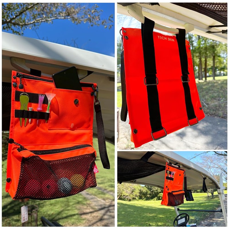 TECH SKIN Cart Pouch, Golf Pouch, Round Storage, Large Capacity,