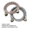 Watflow Stainless Steel Washing Machine Hoses, Burst Proof Hot and