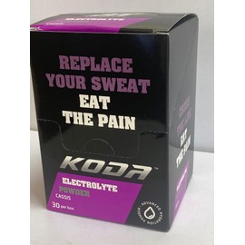 KODA Electrolyte Powder LEMON Electrolyte Powder, 1 Lemon, 0.1 oz (4 g), 30 Bottles per Box (Hydration / Action Food), Pink