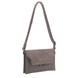 Liz Soto Kate Small Clutch Purses for Women - Espresso Vegan Leather Cross Body Shoulder Bag Handbag with Adjustable Straps