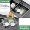 SwetLao Large Sink Dish Drying Rack, Expandable 304 Stainless Steel