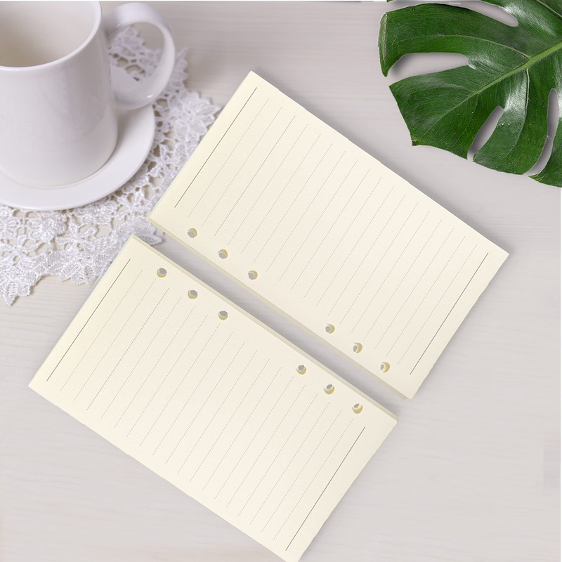 A6 Personal Binder Refills Lined Paper, Planner Inserts of Rulled