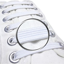 Pack of 20 Elastic Shoelaces without Tying, lightgrey