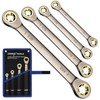 DISEN 2025 Upgraded 4-Piece E-Torx Double Box Ratcheting Wrench Set,