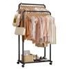 Sakugi Clothes Rack - Clothing Rack with Storage Mesh Shelf
