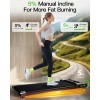 Akluer Electric Walking Pad 330LBS Dual-Sided Incline LED Screen Treadmill