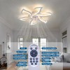 Dalouguan Modern Ceiling Fan with Lights Remote Control, 32" White