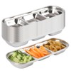 DISWALE 18 Pcs Soy Sauce Dishes, Stainless Steel Divided Dip