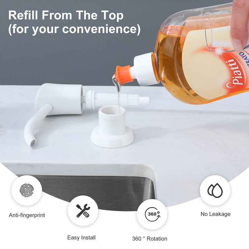 GAGALIFE Soap Dispenser for Kitchen Sink, Kitchen Sink Soap Dispenser