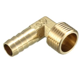 sourcing map Barbed Hose Barbed Wire x 1/2 PT Outer Pipe Adapter 90 Degree 12 mm de