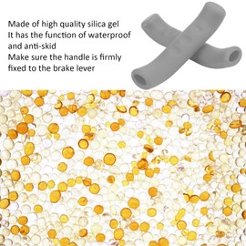 cersalt Silica Gel Brake Handle Cover, Brake Handle Lever Cover Sliding Sleeve Design for Bike for Outdoors(Grey)