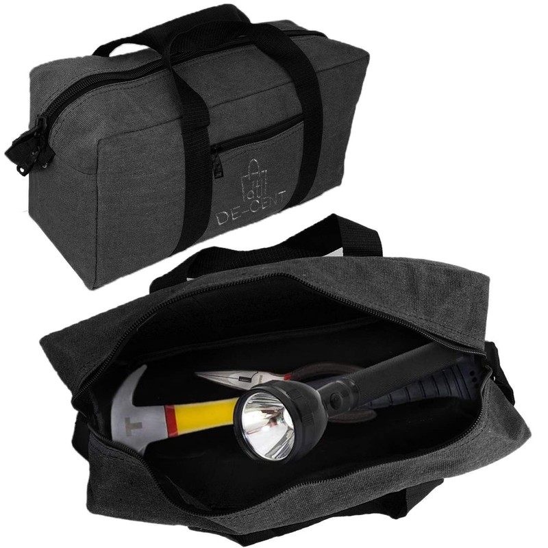 Canvas Tool Bag Heavy-Duty 18" Mechanics Tool Bag Canvas Storage