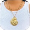 Charm Necklace for Women Gold Conch Shell Necklace Pearl Choker