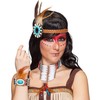 MIMIKRY Native American Jewellery Set Headband, Bracelet, Chain with Feathers