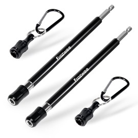 Prozwee 2-Pack 8.6-Inch Quick Release Bit Holder with Free-Spinning Sleeve,1/4" Hex Shank Drill Bit Extension for All Impact Driver Screws Nuts Drill,Quick Change Makes Work Easier