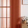MIULEE Terracotta Linen Textured Sheer Curtains 2 Panels for Bedroom/Living