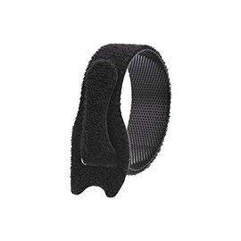 6 Inch Black Hook and Loop Cable Tie Roll - 100
