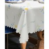 Oval Tablecloth 60 x 84 Inch, Farmhouse Floral Linen Table