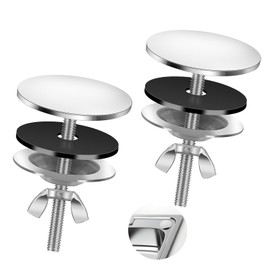 Sink Hole Cover Stainless Steel 304 Chrome-2 Pack, Kitchen Sink Tap Faucet Hole Cover 50mm/2 Inch, Chonphan Spare Blanking Hole Cover for Kitchen and Bathroom Sink Decoration- Sliver