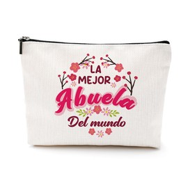 VICBOU Funny Grandma Gifts Makeup Bag Cosmetic Bag Grandma Birthday Gifts from Granddaughter Appreciation Retirement Gifts for Women New Grandma Nana Mimi Nanny Grandmother Christmas Mothers Day