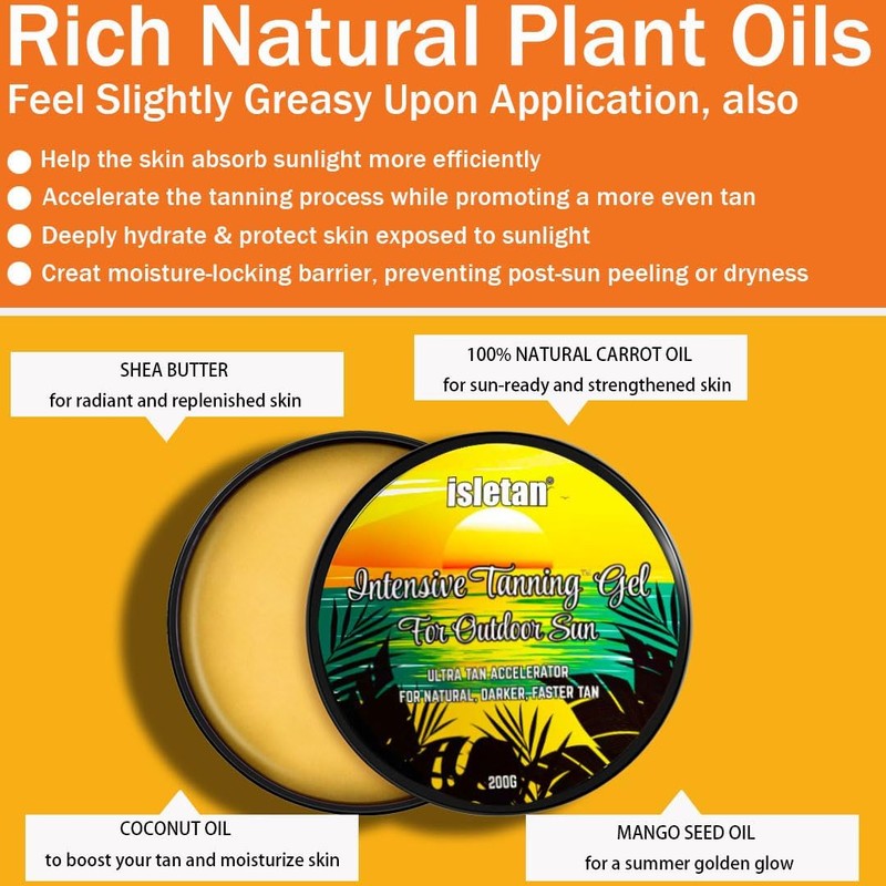 Gel Bronceador Intensivo Mango Isletan – Bronceado Rápido 200 g