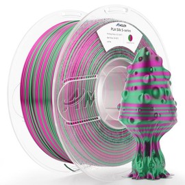 Silk S-Series PLA 3D Printer Filament, Shiny Multicolor Rainbow PLA Filament, 1.75mm:_Green Fuchsia